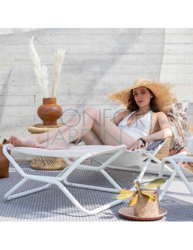 Tabouret - repose pieds Bayanne - Argile - structure Kaolin - LAFUMA