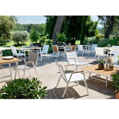 Fauteuil empilable en aluminium Pilotis - Vlaemynck 2