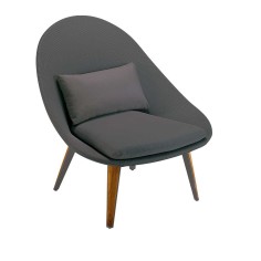 Fauteuil bas - VANITY - blanc - gris clair - VLAEMYNCK