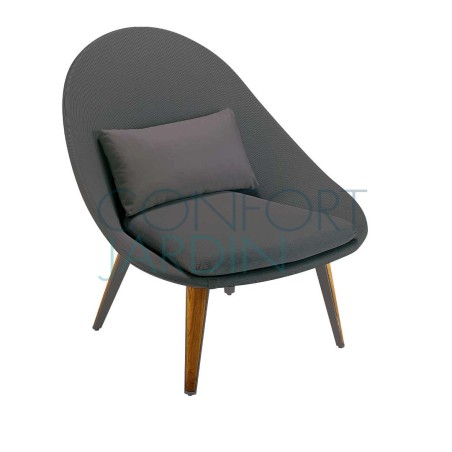 Fauteuil bas - VANITY - blanc - gris clair - VLAEMYNCK