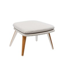 Tabouret bas VANITY - blanc/gris clair - VLAEMYNCK