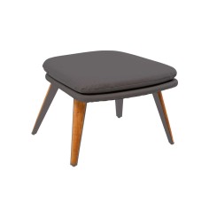 Tabouret bas VANITY - anthracite/brun foncé - VLAEMYNCK