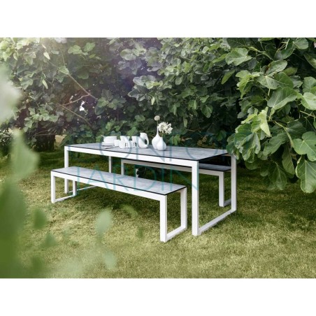 Table repas 240 x 90 cm PERSPECTIVE - blanche - VLAEMYNCK