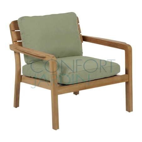 Fauteuil bas empilable en teck LODGE - Batyline Eden - Vlaemynck