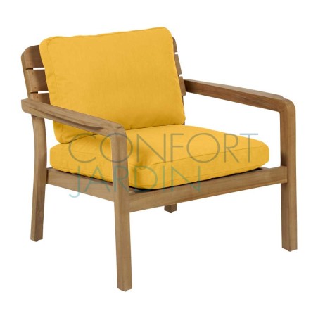 Fauteuil bas empilable en teck LODGE - Batyline Eden - Vlaemynck