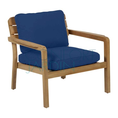 Fauteuil bas empilable en teck LODGE - Batyline Eden - Vlaemynck