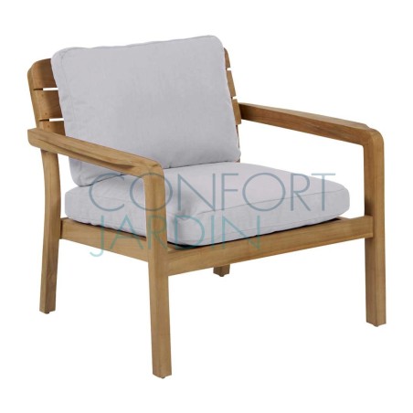 Fauteuil bas empilable en teck LODGE - Batyline Eden - Vlaemynck