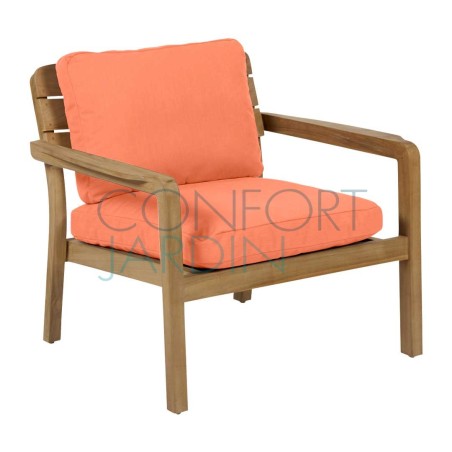 Fauteuil bas empilable en teck LODGE - Batyline Eden - Vlaemynck