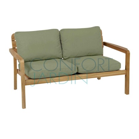 Banquette 2 places en teck LODGE - Batyline Eden - Vlaemynck