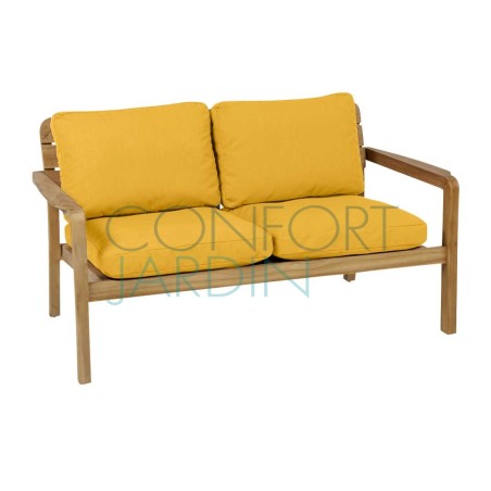 Banquette 2 places en teck LODGE - Batyline Eden - Vlaemynck