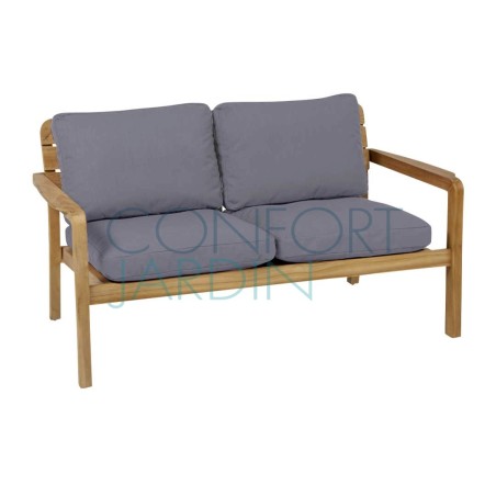 Banquette 2 places en teck LODGE - Batyline Eden - Vlaemynck