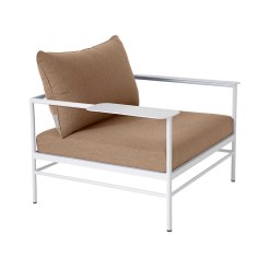 Fauteuil Rivage blanc - tissu teint masse - Vlaemynck