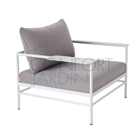 Fauteuil Rivage blanc - tissu teint masse - Vlaemynck