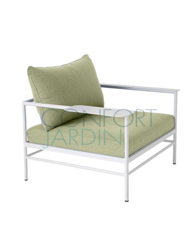 Fauteuil Rivage blanc - tissu teint masse - Vlaemynck