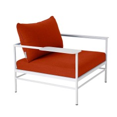 Fauteuil Rivage blanc - tissu teint masse - Vlaemynck 2