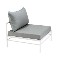 Chauffeuse Rivage - blanc coton - tissu natté de Sunbrella® - Vlaemynck