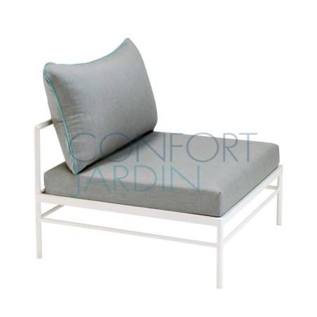 Chauffeuse Rivage - blanc coton - tissu natté de Sunbrella® - Vlaemynck