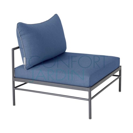 Chauffeuse Rivage - basalte - tissu natté de Sunbrella® - Vlaemynck