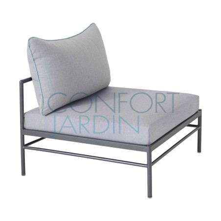 Chauffeuse Rivage - basalte - tissu natté de Sunbrella® - Vlaemynck