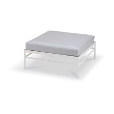 Pouf Rivage - blanc coton - tissu Batyline EDEN - Vlaemynck 2