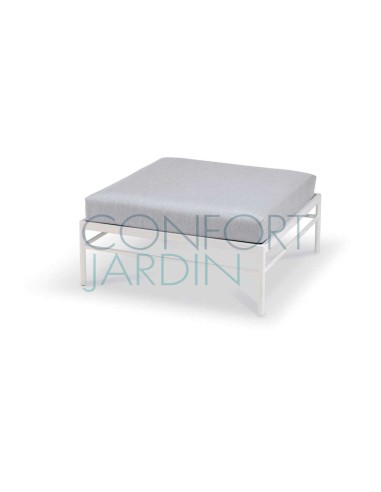 Pouf Rivage - blanc coton - tissu Batyline EDEN - Vlaemynck