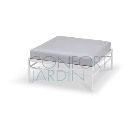 Pouf Rivage - blanc coton - tissu Batyline EDEN - Vlaemynck