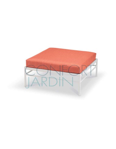 Pouf Rivage - blanc coton - tissu Batyline EDEN - Vlaemynck