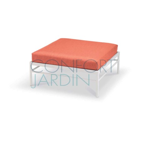 Pouf Rivage - blanc coton - tissu Batyline EDEN - Vlaemynck