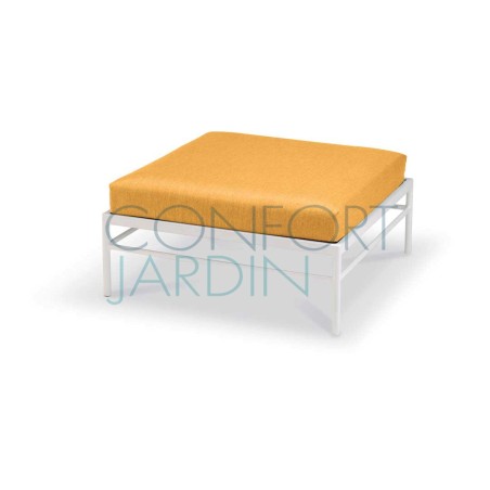 Pouf Rivage - blanc coton - tissu Batyline EDEN - Vlaemynck