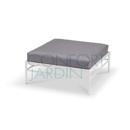 Pouf Rivage - blanc coton - tissu teint masse - Vlaemynck