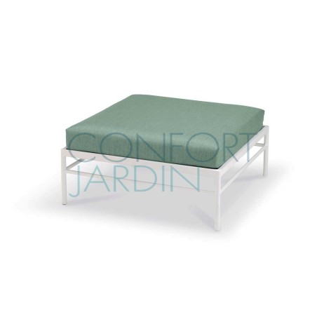 Pouf Rivage - blanc coton - tissu teint masse - Vlaemynck