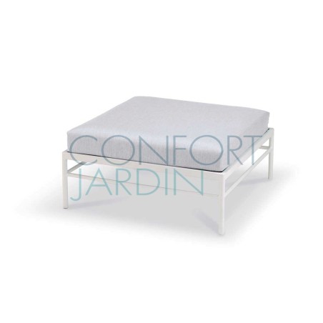 Pouf Rivage - blanc coton - tissu teint masse - Vlaemynck