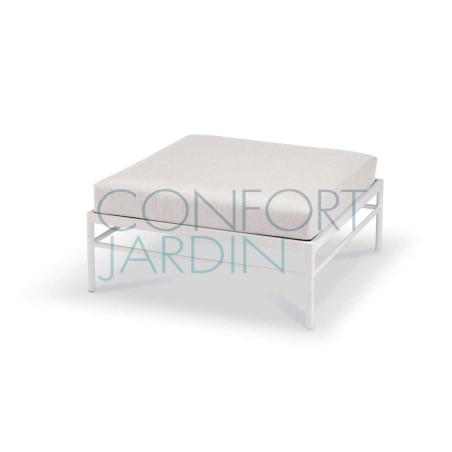 Pouf Rivage - blanc coton - tissu teint masse - Vlaemynck