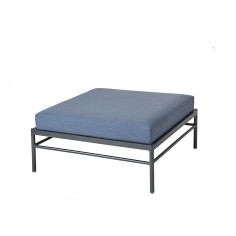 Pouf Rivage - basalte - tissu natté de Sunbrella® - Vlaemynck