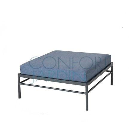 Pouf Rivage - basalte - tissu natté de Sunbrella® - Vlaemynck