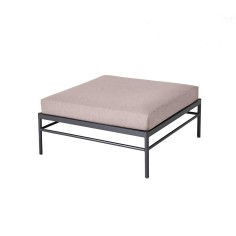 Pouf Rivage - basalte - tissu teint masse - Vlaemynck 2