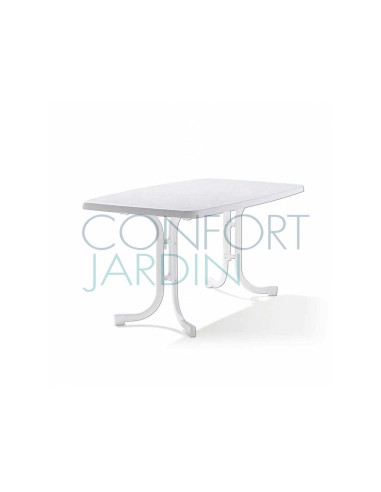 Table pliante 150x90 cm - blanche - acier blanc et plateau Mécalit pro - SIEGER