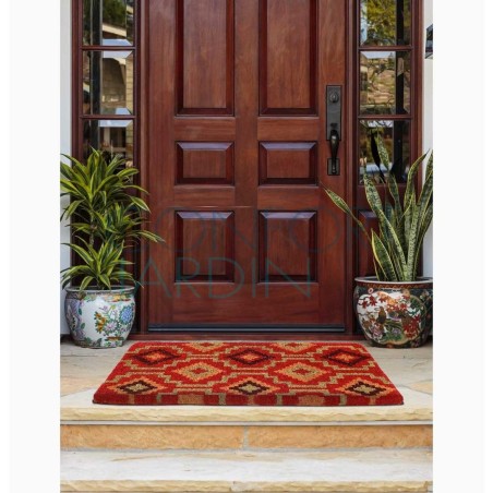 Paillasson antidérapant Lhasa Kilim en fibre coco- Fab Hab