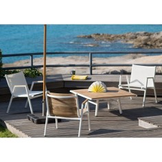 Fauteuil bas en teck Pilotis - Vlaemynck 2