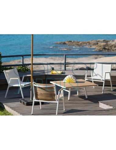 Fauteuil bas en teck Pilotis - Vlaemynck