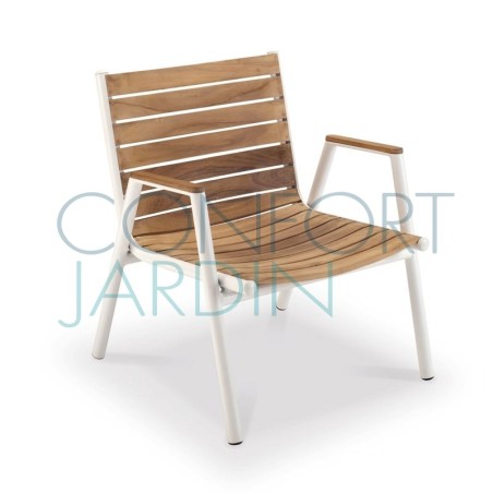 Fauteuil bas en teck Pilotis - Vlaemynck