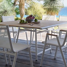 Table repas en teck Pilotis - Vlaemynck 2