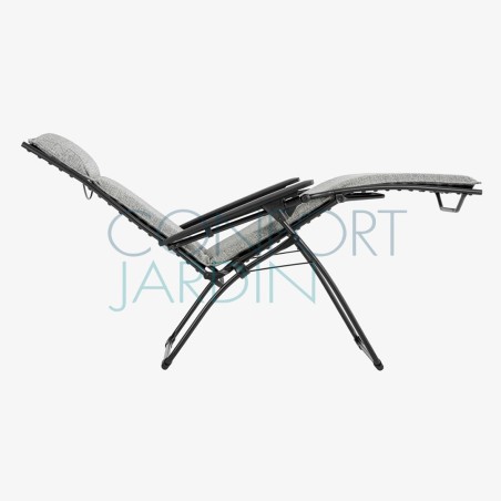 Fauteuil de relaxation BAYANNE Sunbrella® Granite - LAFUMA