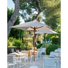 Parasol KOTO 250 cm x 250 cm - mât en bois koto - VLAEMYNCK 2