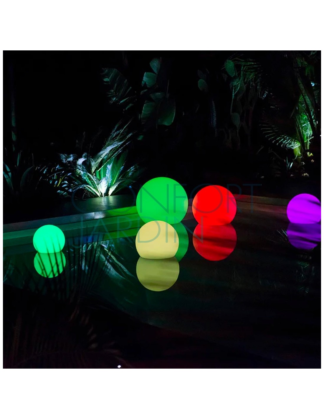 Boule lumineuse sans fil flottante LED multicolore BOBBY ∅40 cm