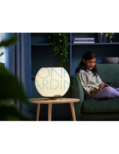 Lampe Led et enceinte Bluetooth - Sphere - Argent brossé - KOODUU