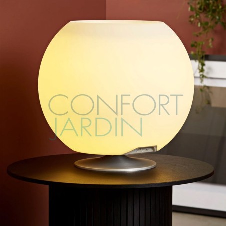 Lampe Led et enceinte Bluetooth - Sphere - Argent brossé - KOODUU