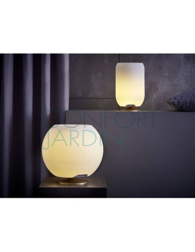 Lampe Led et enceinte Bluetooth - Sphere - Argent brossé - KOODUU