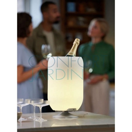 Lampe Led, enceinte Bluetooth et porte-boissons - Atmos - Laiton - KOODUU