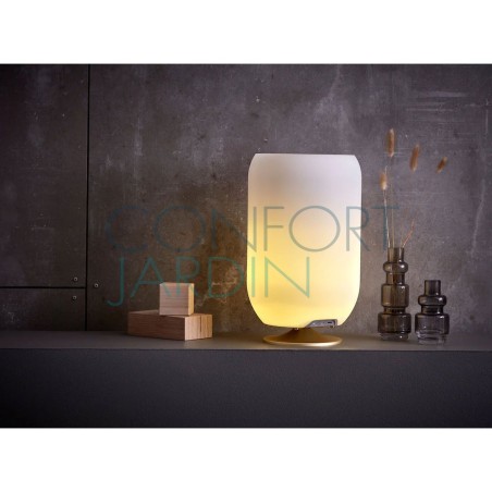 Lampe Led, enceinte Bluetooth et porte-boissons - Atmos - Laiton - KOODUU